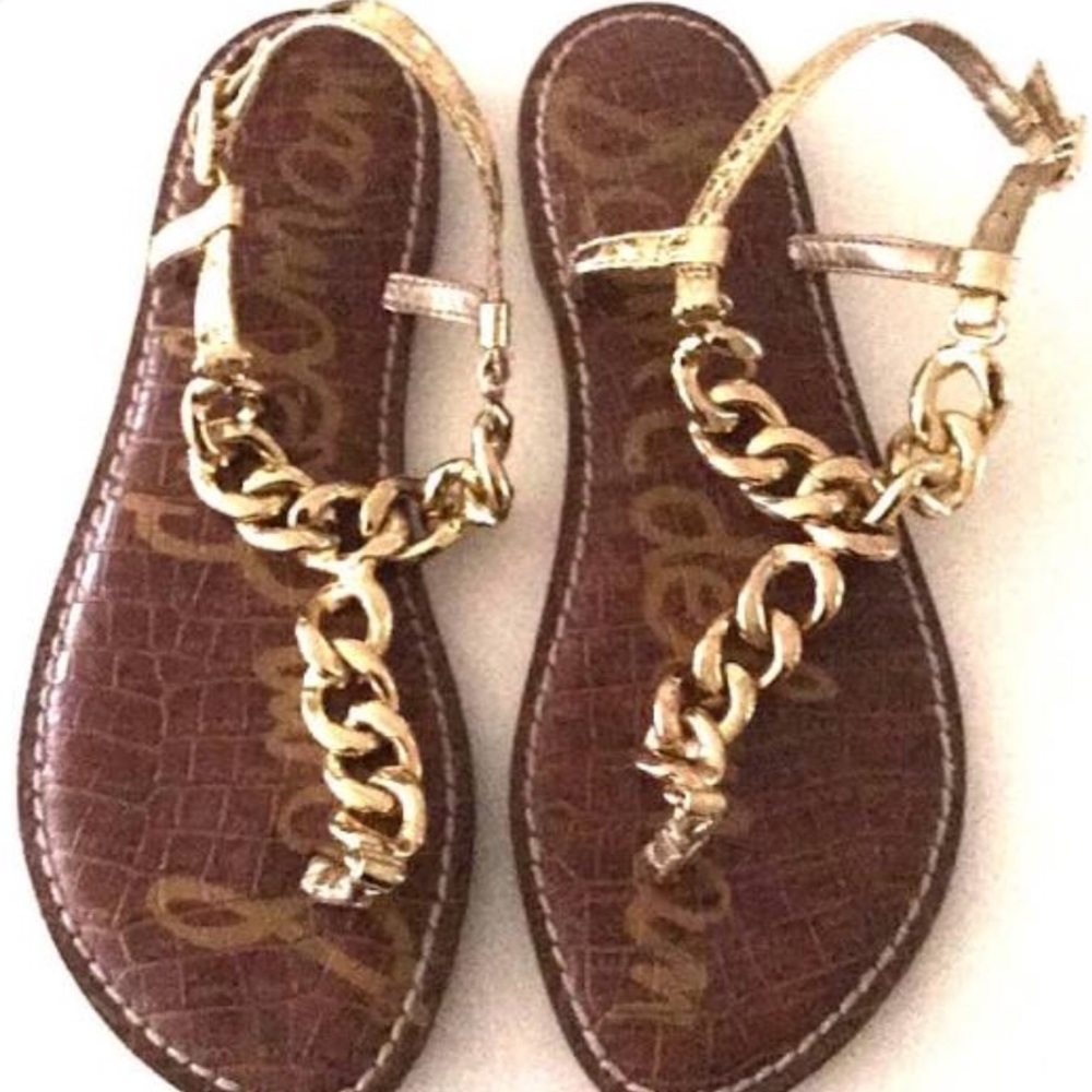 Sam Edelman Rose Gold Chain Sandals